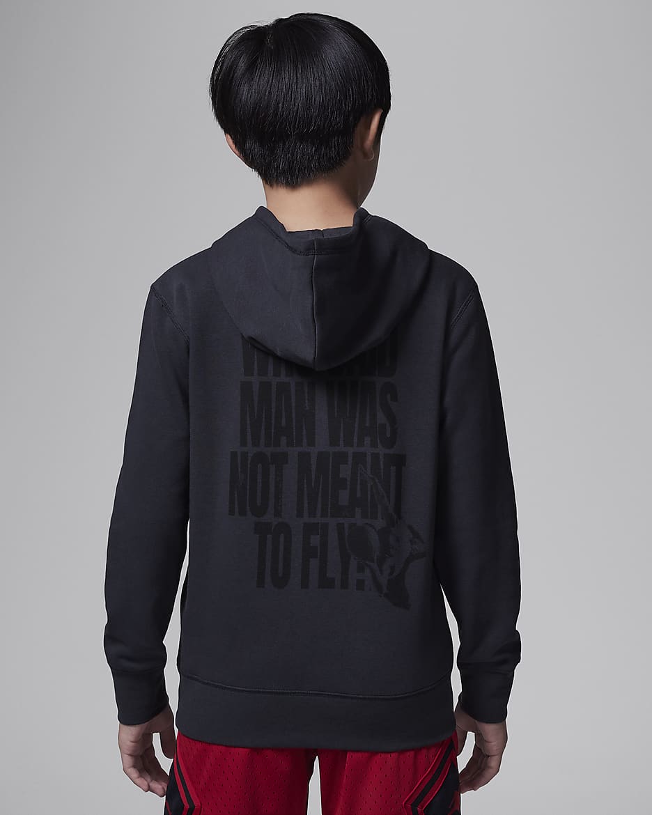 Jordan J Day Big Kids Brooklyn Fleece Pullover Hoodie. Nike